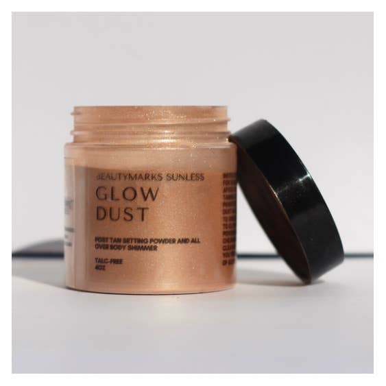 Glow Dust: Post Tan Setting Powder and All Over Body Shimmer
