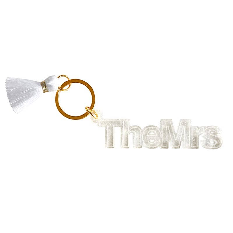 Wdng-AcrylKyChnWht-The Mrs