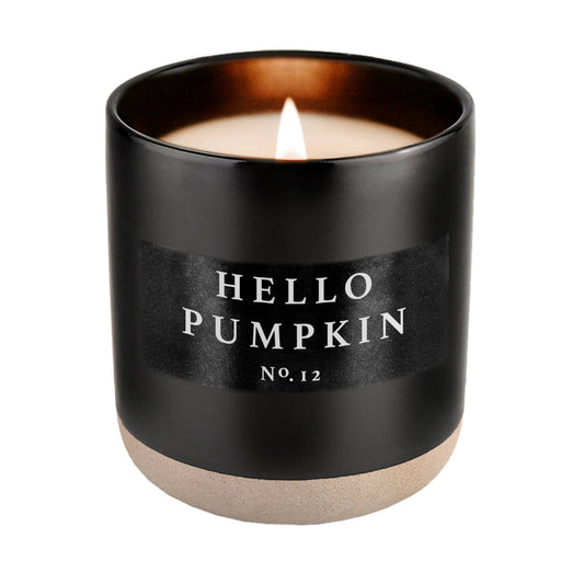 Hello Pumpkin 12 oz Soy Candle - Fall Home Decor & Gifts