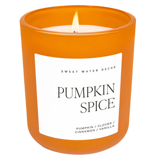 *NEW* Pumpkin Spice 15 oz Soy Candle, Matte Jar - Halloween