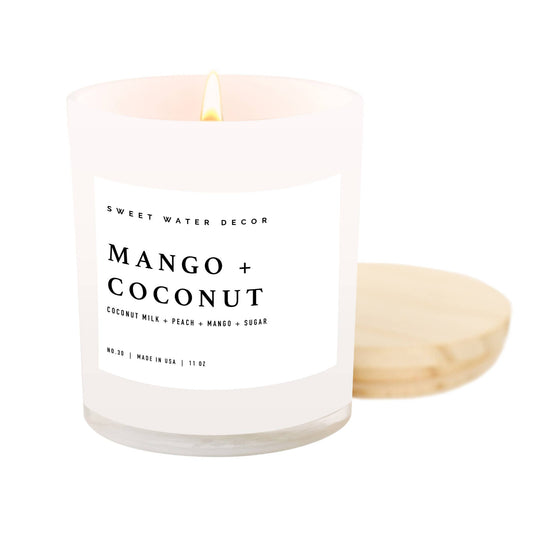 Mango and Coconut 11 oz Soy Candle - Home Decor & Gifts