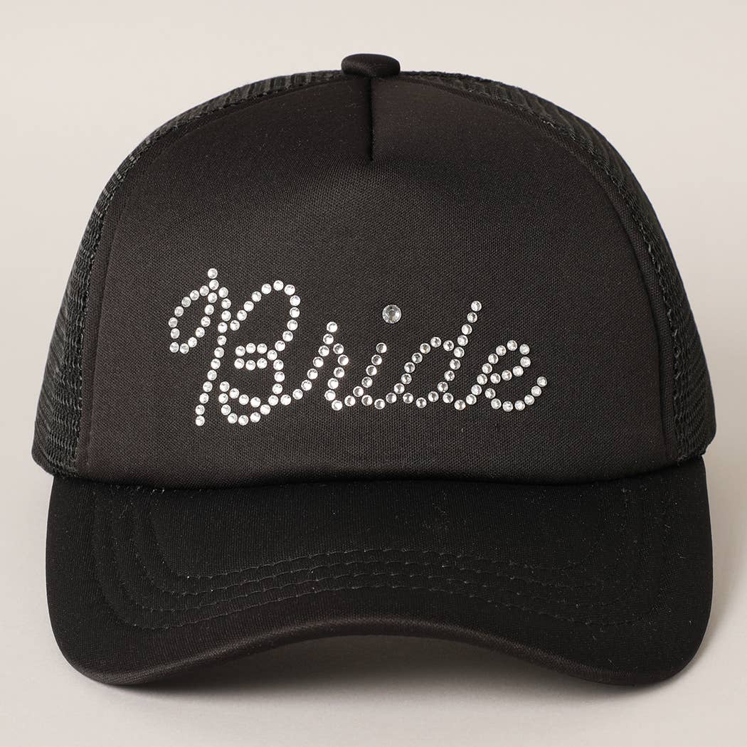 Women's BRIDE Rhinestone Trucker Cap